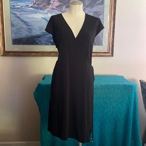 Michael Kors faux wrap midi dress.